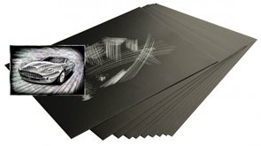ESSDEE Škrabací folie holografická 22,9 × 15,2 cm 10 ks