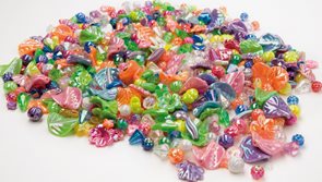 Korálky plastové, perleťové - 500 ks