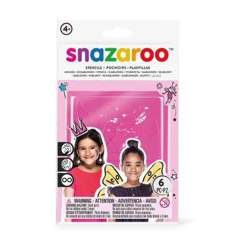 Šablony na obličejové barvy Snazaroo - 6 ks - růžové
