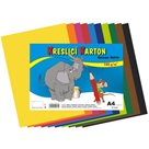Kreslicí karton barevný A4 - 180g - 10 ks - mix 10 barev