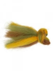 Australská ovčí vlna merino, Multicolor - yellow / green / brown, 20g
