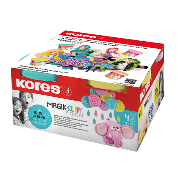 Kores Modelovací hmota Magik Clay LOLLIPOPZ - 4 × 40 g