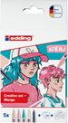 Akrylové popisovače edding - 5300/1800, sada Manga