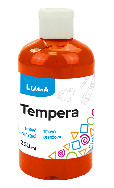 Temperová barva LUMA, 250 ml - tmavě oranžová