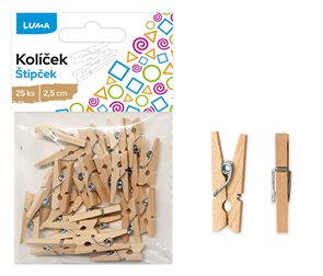 Kol&#237;ček 2,5cm natur, 25ks LUMA