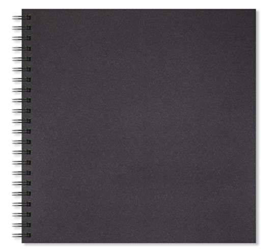 Skicák Shady, 300 × 300 mm, 40 černých listů/200 g