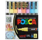 Akrylové popisovače POSCA, PC-3M - 8 pastelových barev