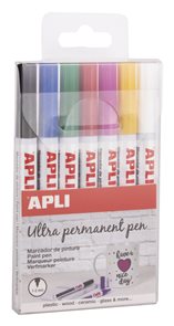 APLI Lakové popisovače ultra permanentní - sada 7 barev