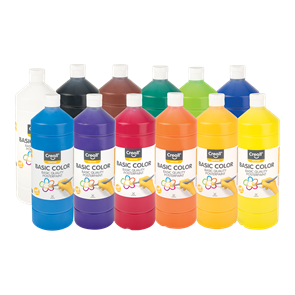 Sada temperových barev Creall, 12 x 1000 ml - mix barev