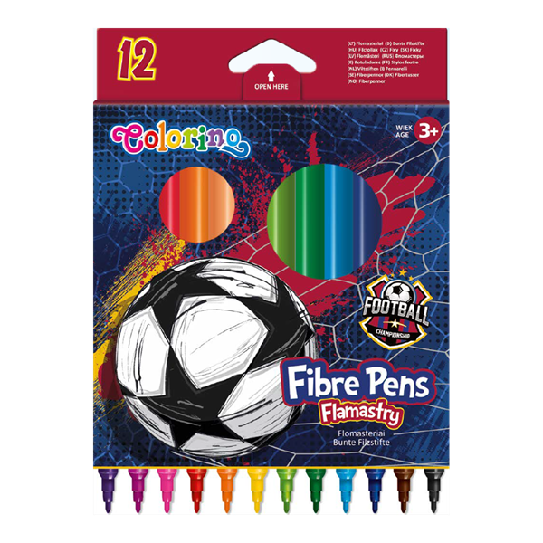 Levně Fixy Colorino 12 barev - Fotbal