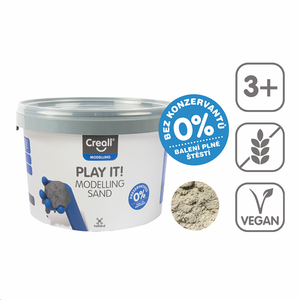 Modelovací písek Creall Play it!, 2500 g - box - přírodní