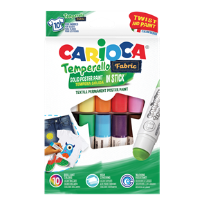 Temperov&#233; barvy na textil v tyčince Carioca - 10 ks