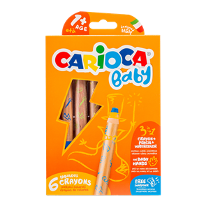 Multifunkčn&#237; voskovky 3 v 1 Carioca Baby 1+, 6 ks