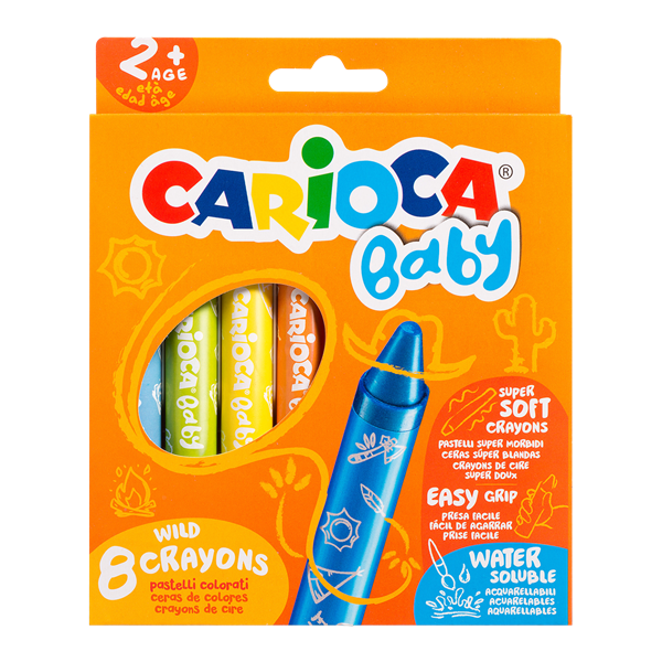 Voskovky Carioca Baby Wild 2+, 8 ks