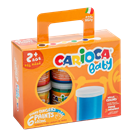 Prstové barvy Carioca Baby 2+, papírový kufřík - 6 × 80 ml
