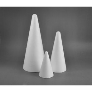 Polystyrenové kužely - 4 ks, 20 cm