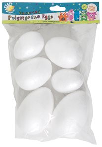 Polystyrenové vajíčka - mix  6 ks