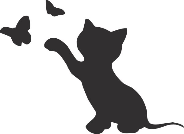 Levně Plastová šablona - Kočka, 14,5 × 14,5 cm