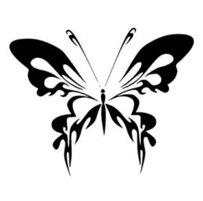 Plastová šablona - Motýl, 14,5 x 14,5 cm
