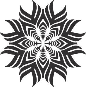 Plastová šablona - Mandala, 14,5 × 14,5 cm