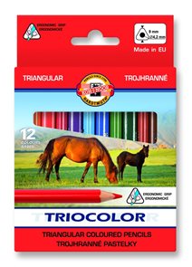 Koh-i-noor pastelky TRIOCOLOR 3112, 12 barev