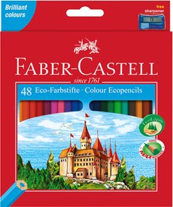 Pastelky Faber-Castell šestihranné, pap.krabička 48 barev