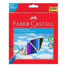 Pastelky Faber-Castell - trojhranné, 24 barev + ořezávátko