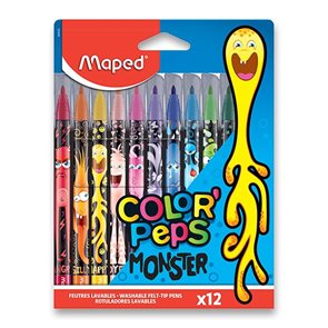 Dětské fixy MAPED Color'Pep´s Monster - 12 barev
