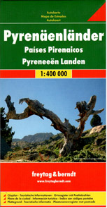 Pyreneje - mapa Freytag - 1:400 000 /Francie,Španělsko/