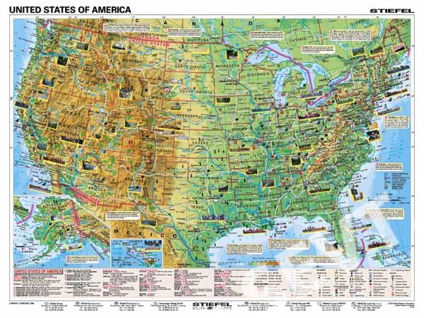 Levně Basic Facts about the USA - mapa A3