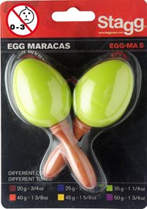 Maracas vajíčka s rukojetí - zelené