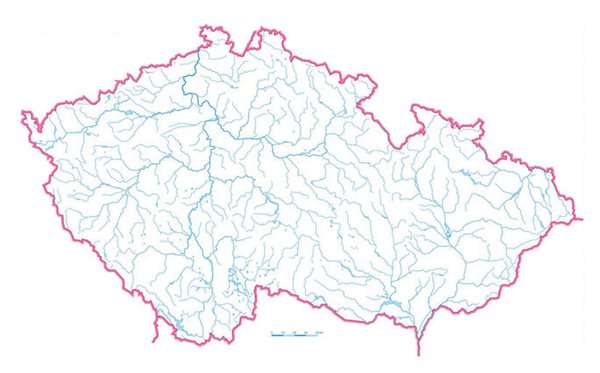 Levně Slepá mapa ČR - 10 ks 60 x 45 cm