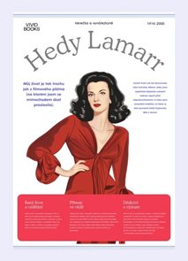Pl&#225;těn&#253; obraz Hedy Lamarr 420 &#215; 594 mm