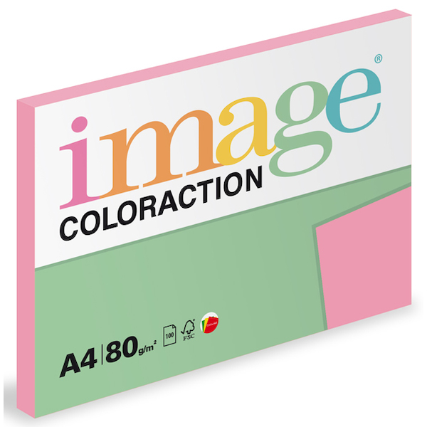 Levně Coloraction A4 80 g 100 ks - Coral/starorůžová
