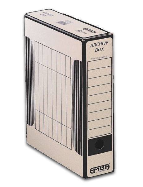 Levně EMBA Archivační box vnitřní 33 × 26 × 7,5 cm - černý potisk
