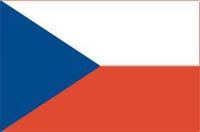 Vlajka ČR - prapor, karabiny na zavěšení 90 × 60 - 60x90 cm