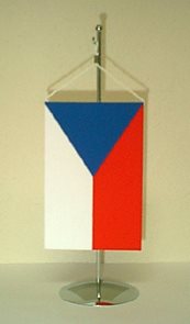 Stolní vlaječka ČR - praporek se šňůrkou 16 × 11 cm