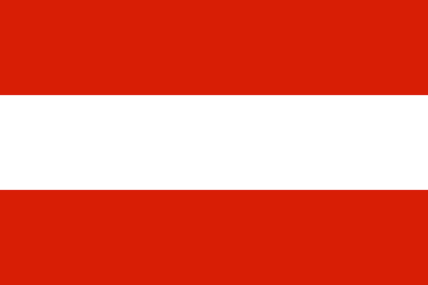 Levně Stolní vlaječka Rakousko - praporek s návlekem 11×16,5