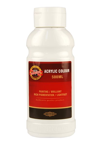 Levně Koh-i-noor akrylová barva Acrylic - 500 ml - bílá