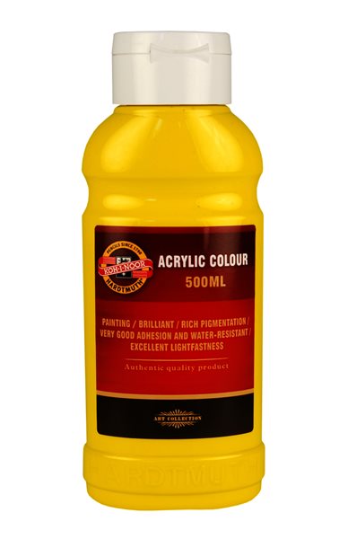 Levně Koh-i-noor akrylová barva Acrylic - 500 ml - žluť tmavá