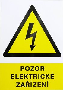 Pozor elektrické zařízení - A7/ fólie