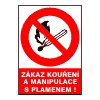 Zákaz kouření a manipulace s plamenem - A4/ fólie