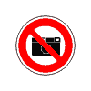 Zákaz fotografování - průměr 10 cm/ fólie