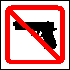 Zákaz vstupu se zbraní - 10×10/ fólie