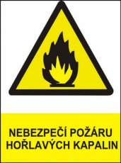 Nebezpečí požáru hořlavých kapalin - A6/ fólie
