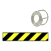 Výstražná páska - žlutočerná pravá/ 5×66 m