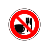 Zákaz jídla a pití - 10×10/ fólie