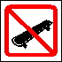 Zákaz vjezdu na skateboardu - 10×10/ fólie