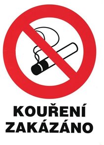 Zákaz kouření (označení restaurací) - 21x28 / plast