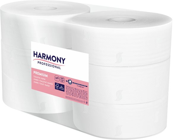 Levně Toaletní papír Jumbo 240 Harmony Professional - 2 vrstvá celulóza ( 6 rolí )